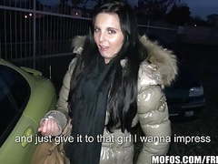 CrocoList presents: Public pickups - young czech exhibitionist fucks for cash