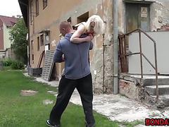 CrocoList presents: Beautiful blonde babe taken tied and fucked like a slave
