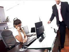 CrocoList presents: Horny secretary fucked on her desk in lingerie
