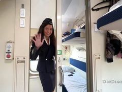 CrocoList presents: Seduced the conductor on the train and fucked while she had a break