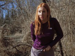 CrocoList presents: Provocative redhead kiara teases outdoors and gets fucked in the ass