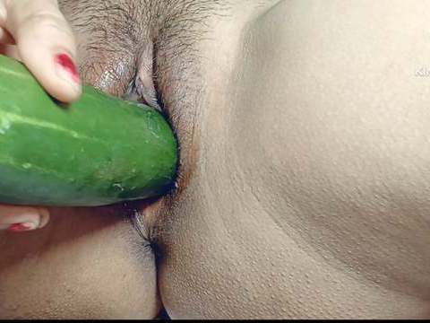 CrocoList presents: I can't get any where big black cock so my small pussy fucked by big cucumber  in hindi
