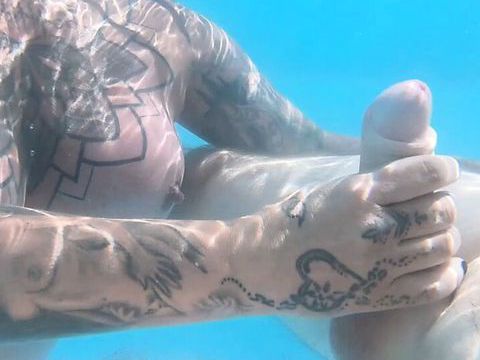CrocoList presents: Underwater bj pool fun with the creampies