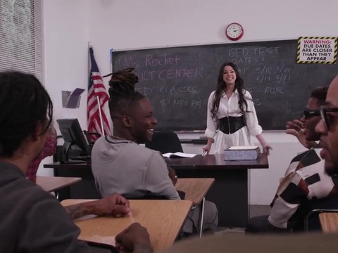 CrocoList presents: Hardcore interracial fucking in the office with a cum loving slut