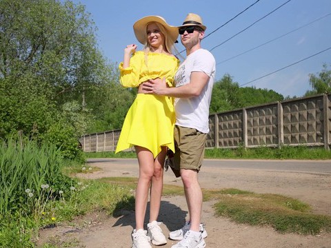 CrocoList presents: Blonde novella night gets fucked from behind in public - hd