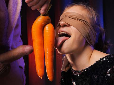 CrocoList presents: I'm very angry!! my stepbrother tricked me into sucking his dick with the help of taste game - xsanyany