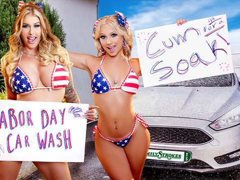 CrocoList presents: Car wash duo shake tits and score big