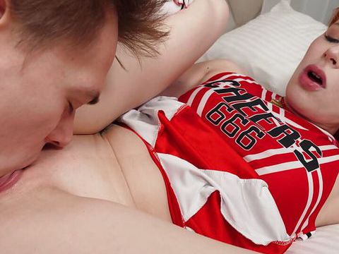 CrocoList presents: Redhead cheerleader bringing steamy fantasies to life together with her bf