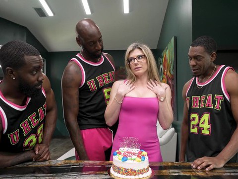 CrocoList presents: Interracial gangbang with a horny blonde babe - cory chase