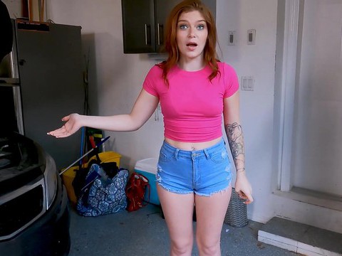 CrocoList presents: Redhead katerina deville with hot ass sucking a dick - hd