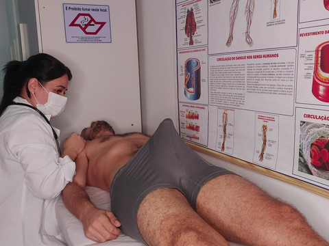 CrocoList presents: Patient's erection right in front of the nurse