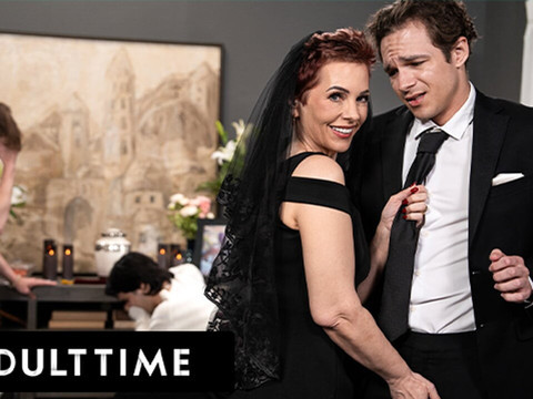 CrocoList presents: Adult time - horny tattooed gilf ruby lynne caught fucking big dick stud during her hubby's funeral!