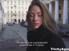 CrocoList presents: Beautiful teen strips and sucks in reality porn