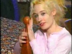 CrocoList presents: Blonde girl rides her big bedpost