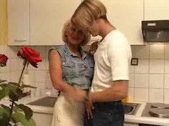 CrocoList presents: Fucking his busty aunt in the kitchen