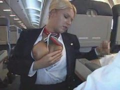 CrocoList presents: Stewardess makes his cock feel good
