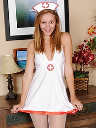 CrocoList presents: Slutty and horny teen nurse Chandler Fay strips naked