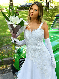 CrocoList presents: Naughty bride Rebecca Volpetti takes a photographer assistant's stiff dick