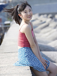 CrocoList presents: Asian teen Chisaki Morito demonstrates her tiny tits and demonstrates her exposed body outdoors